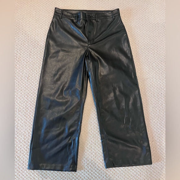 OLD NAVY Faux Leather Wide-Leg Pants - Picture 1 of 4